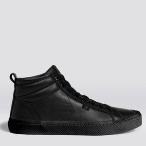 OCA HIGH ALL BLACK PREMIUM LEATHER SNEAKER WOMEN